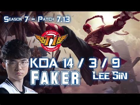 SKT T1 Faker LEE SIN Vs REK SAI Jungle Patch 7 13 KR Ranked YouTube