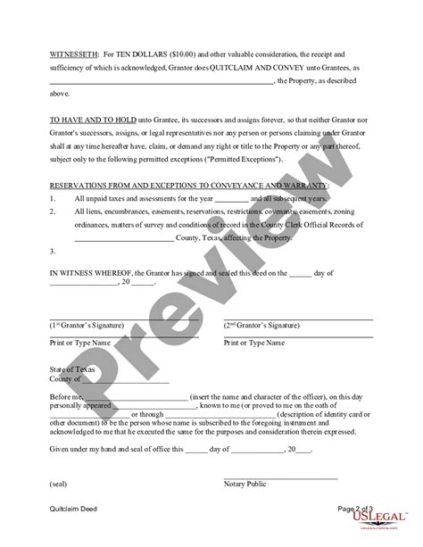 Texas Quitclaim Deed Husband And Wife To Three Individuals Texas Quitclaim Form Us Legal Forms