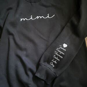 Mimi Embroidered Sweatshirt, Mimi Crewneck Sweatshirt, Meme Custom ...