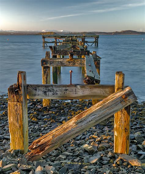 Aberdour Old Pier Sunlight Catching The Light David Knowles Flickr