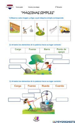 Ficha De Refuerzo En Clase De Las M Quinas Simples Idioma Espa Ol O