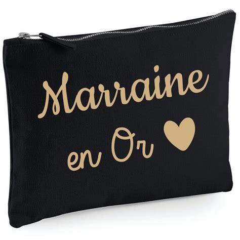 Pochette Marraine En Or Trousse Maquillage