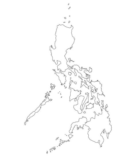 Filipinas Mapa Mapa De Filipinas En Blanco Color Vector En