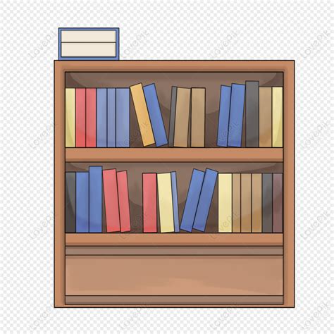 Cartoon Bookshelf Cartoon Bookcase Bookshelves Book Png Transparent