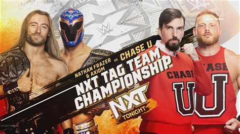 Nathan Frazer Axiom Vs Chase U NXT Tag Team Championship Match 2 2