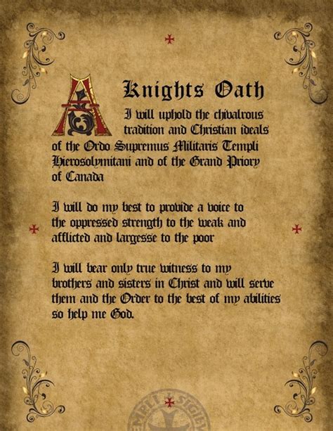 A Knights Oath Nobility Pinterest Knight