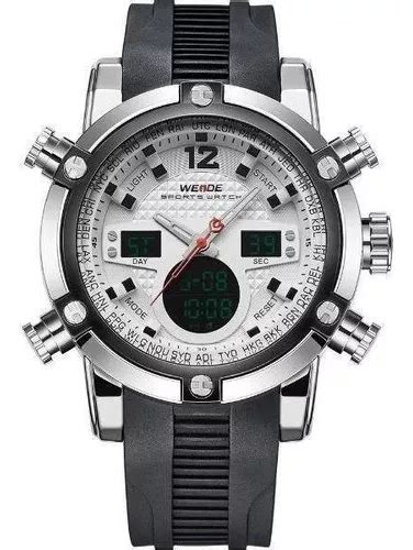 Reloj Weide Anadigi Wh 5205 Para Hombre Blanco Y Negro MercadoLibre