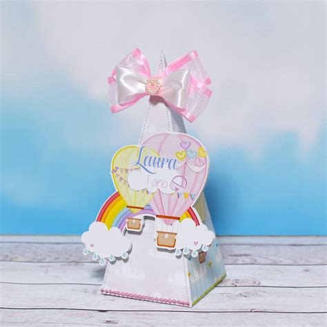 Hot Air Balloon Favor Boxes Personalized Hot Air Balloon Etsy