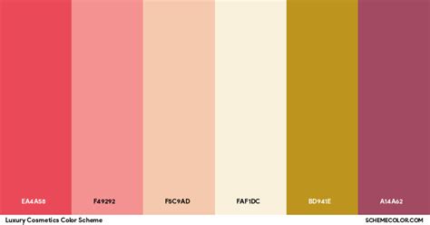Luxury Cosmetics Color Scheme - Palettes - SchemeColor.com