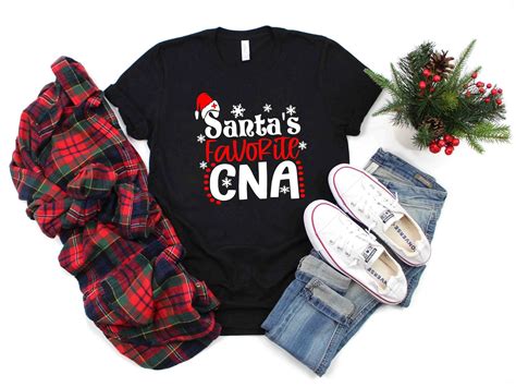 Santas Favorite Cna Shirt Christmas Santas Favorite Etsy