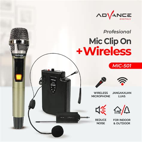 Jual Advance Professional Microphone Mic Wireless Bluetooth Usb Mic