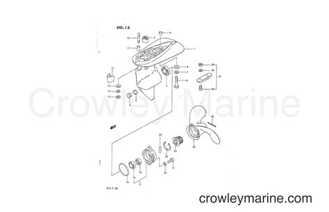 Gear Case Two Stroke Outboard Dt Crowley Marine