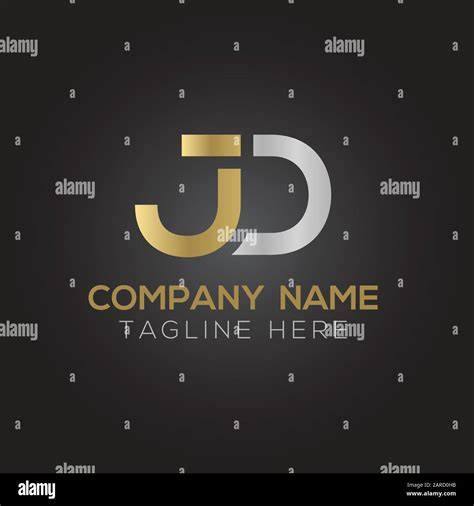 Letter Jd Logo Design Vector Template Initial Linked Letter Design Jd