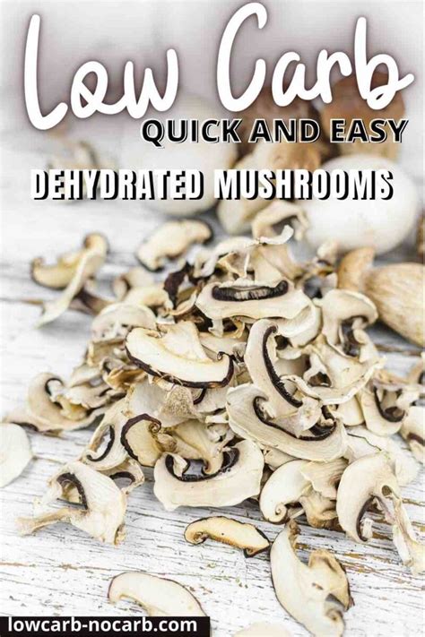 How To Dehydrate Mushrooms - Low Carb No Carb