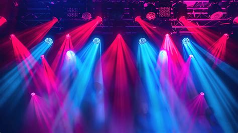 Stage Lights Spotlights On The Scene Blue And Red Night Club Background ...