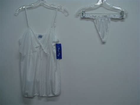 Usa Made Nancy King Lingerie Baby Doll W G String Sleepwear X White Q Ebay