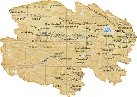 Hidden China Gmbh Map Of Qinghai Province China