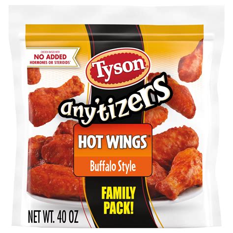 Tyson Anytizers Buffalo Style Bone In Hot Wings Shop Chicken At H E B