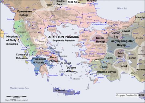 Euratlas Periodis Web - Map of the Aegean Area in 1300