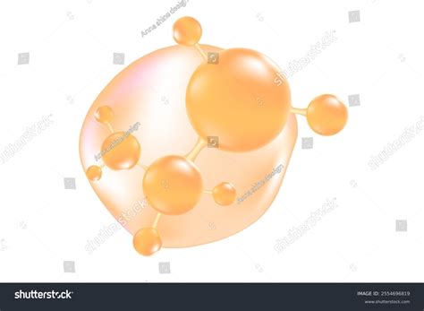Glowing Nude Beige 3d Oil Drop Stock Vector Royalty Free 2554696819 Shutterstock