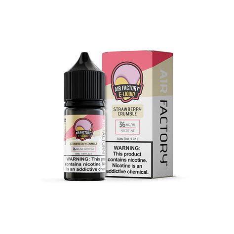 Air Factory Strawberry Crumble Vape Juice Ml Mg Element Vape