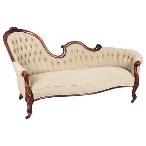 English Regency Brass Inlaid Antique Recamier Sofa Chaise Longue Circa