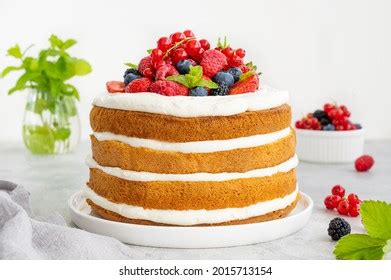 2 004 Naked Vanilla Cake Images Stock Photos Vectors Shutterstock