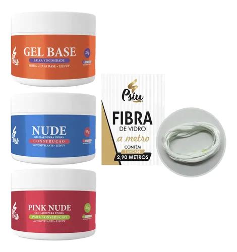 Promoção Kit Psiu Gel Base Pink Nude E Nude Nf e Parcelamento sem