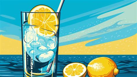 Vibrant Lemonade Illustration With Refreshing Citrus Flavors Perfect