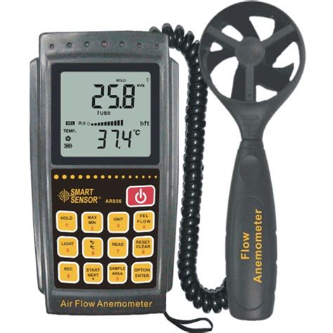 Анемометр Smart Sensor AR856 (SR5856) (0.3-45м/с) с выносным датчиком и ...