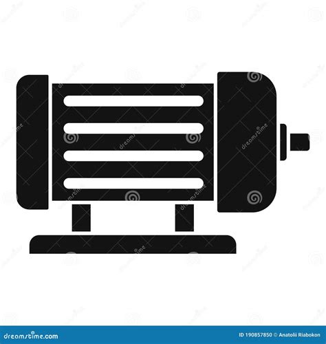 Industrial Electric Motor Icon Simple Style Stock Vector