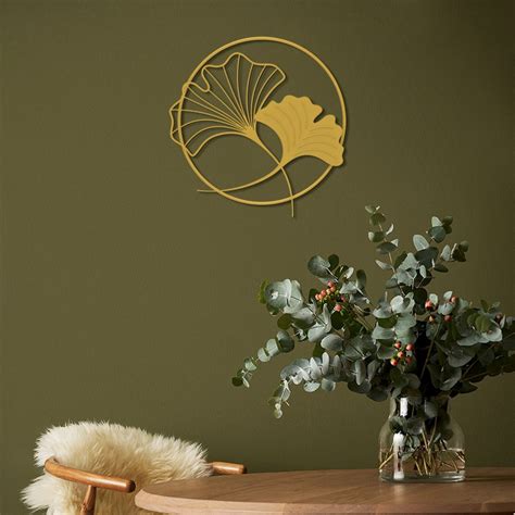 Wallxpert Zidna Dekoracija Ginkgo Leaf Metal Wall Art Apt Cena