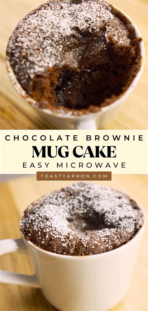 Chocolate Brownie Mug Cake Toasty Apron Recipe In 2024 Mug Brownie Recipes Mug Dessert