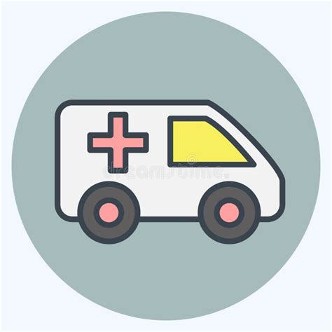 Icon Ambulance Suitable For Automotive Symbol Blue Eyes Style Simple