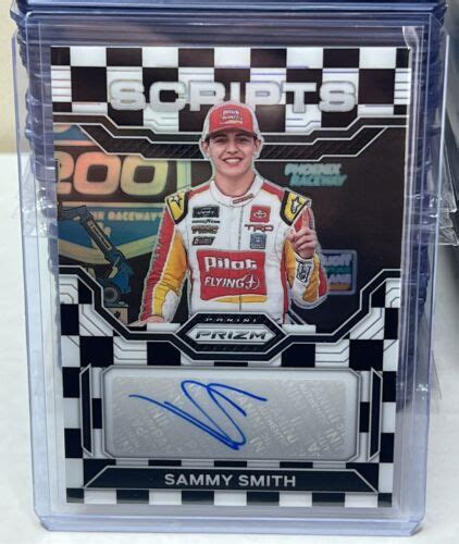 Panini Prizm Racing Sammy Smith Checkered Flag Scripts Auto