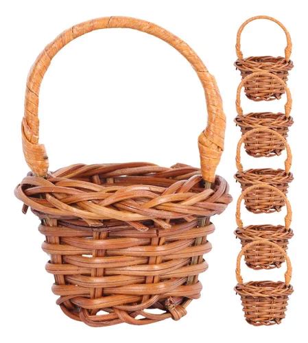 O Que É O Que É Pequena Cesta - Cesta De Piquenique Pequena, Mini Cesto De Vime, 6 Unidades ...