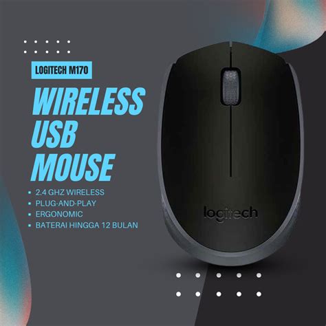 Logitech Wireless Usb Mouse M170 Black