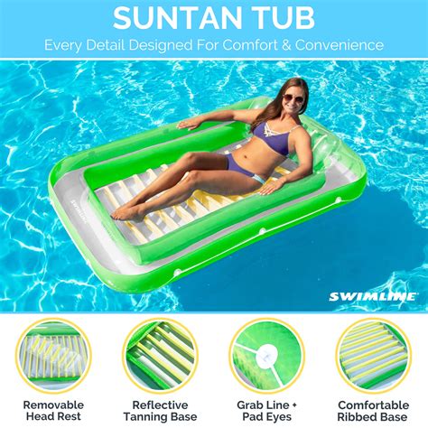 Snapklik SWIMLINE Original Suntan Tub 1 Pack Classic Inflatable