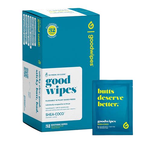 Goodwipes Flushable Butt Wipes Soothing Botanicals And Aloe