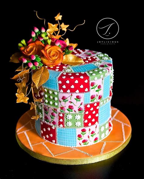 Patchwork Cake Patchwork Cake Quilted Cake Fall Cakes