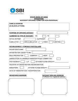 Fillable Online ACCOUNT OPENING FORM FOR NON INDIVIDUAL Fax Email Print