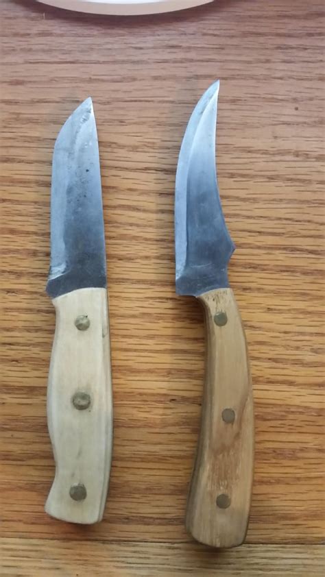 First And Second Knives All Done With An Angle Grinder And Hand Files