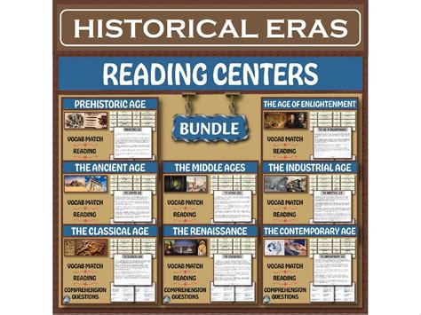 Historical Eras: Reading & Definition Sorting Activity Centers in ... 