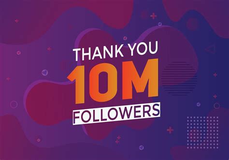 10m Followers Thank You Colorful Celebration Template Social Media