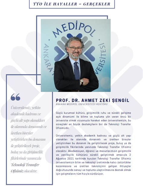 Prof Dr Ahmet Zeki ŞENGİL Ankara Medipol Üniversitesi Teknoloji