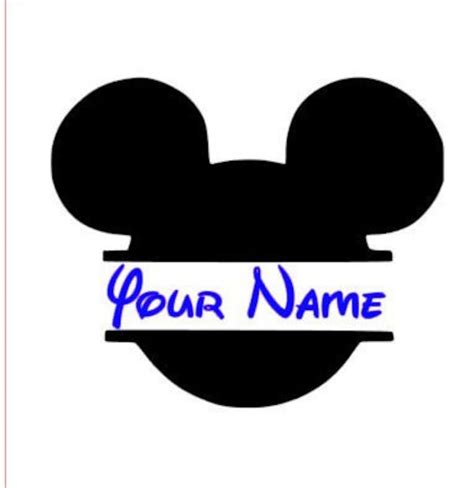 Personalized Mickey Mouse Head Vinyl Decals Wall Decal Mickey Etsy