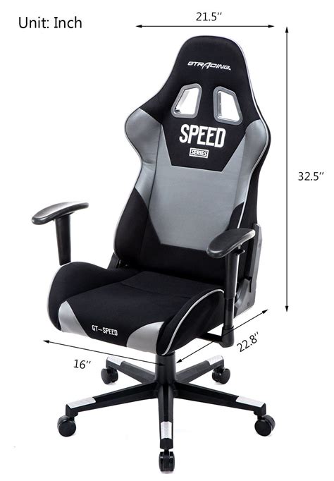 Gtracing High Back Gaming Chair Fabric And Pu Racing Chair Backrest And