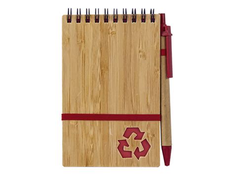 Bamboo Notebook With Pen Adjuvo Enterprises Pty Ltd