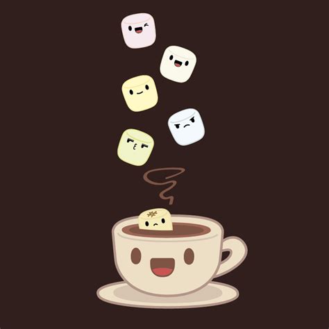 Hot Chocolate With Marshmallows Cartoon