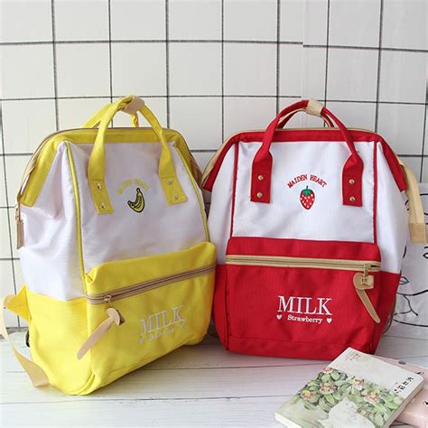 Student Backpack Cute Embroidered Travel Bag Tote Bags Stylish School